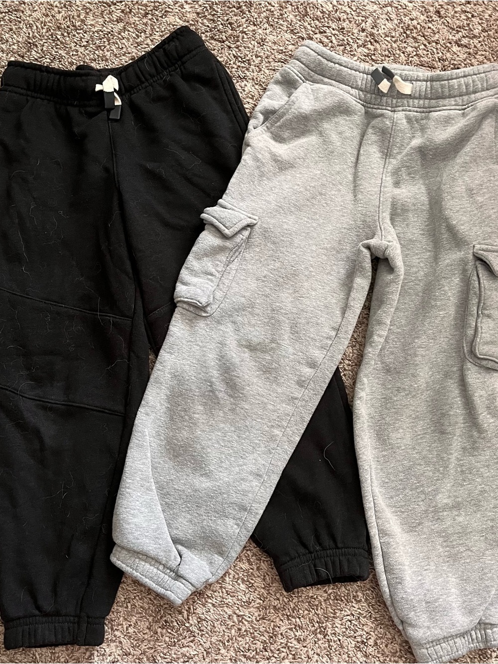 wonder nation Kids Cargo Joggers - Black & Gray